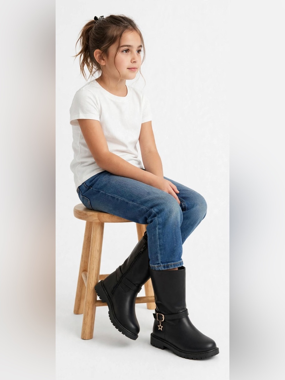 Jellypop Kids Classic Black Mid-Calf Boots - Size 3M - New